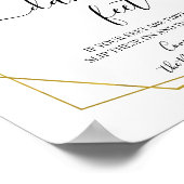 Poster Pieds dansants panneau tongs mariage verdure or (Coin)