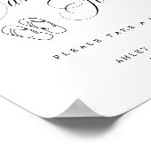 Poster Pieds de danse de mariage élégant (Coin)