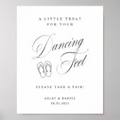 Poster Pieds de danse de mariage élégant (Devant)