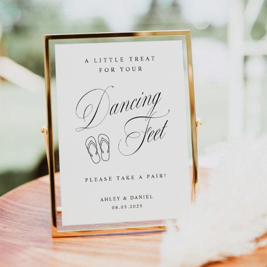 Poster Pieds de danse de mariage élégant
