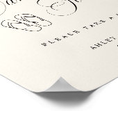Poster Pieds de danse de mariage élégants crème (Coin)