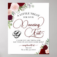 Pieds de danse mariage Flip Flops Roses rouges et 