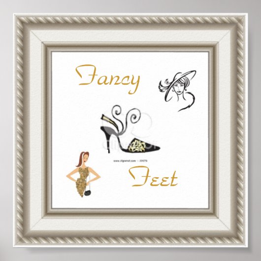 Poster Pieds de fantaisie d'affiche de concepteur (Devant)