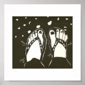 Poster pieds heureux (Devant)