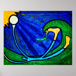 Poster Pieds nus en Grass Dream peinture