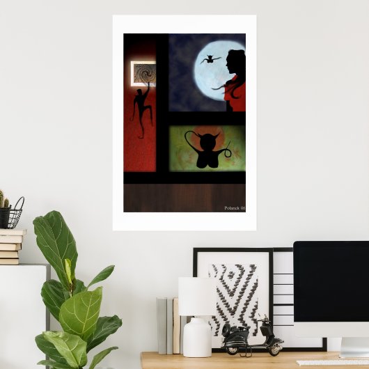 Poster Piégé (Bureau à domicile)