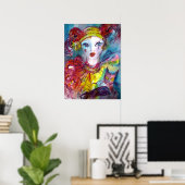 Poster PIERO AVEC CHAT / Masques de Venise (Bureau à domicile)