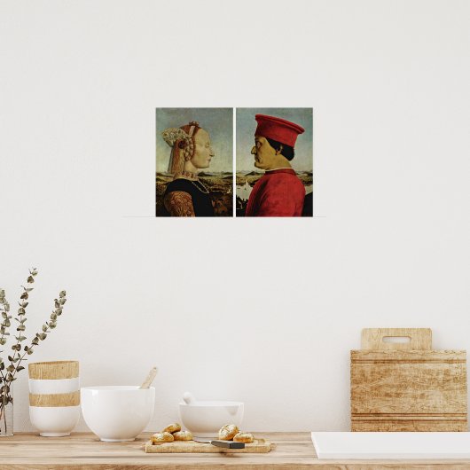 Poster Piero della Francesca - Diptych (Cuisine)