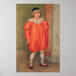 Poster Pierre A Renoir Claude Renoir en costume clown