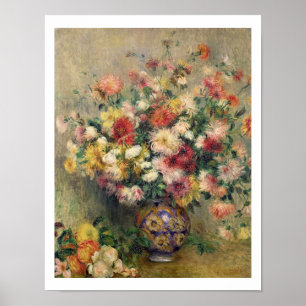 Poster Pierre A Renoir Dahlias