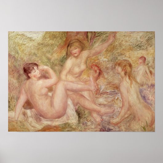 Poster Pierre A Renoir | Étude pour les grandes baigneurs (Devant)
