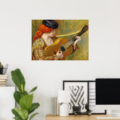 Poster Pierre A Renoir | Jeune Espagnole avec une guitare (Bureau à domicile)