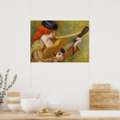 Poster Pierre A Renoir | Jeune Espagnole avec une guitare (Cuisine)