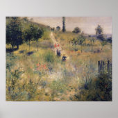 Poster Pierre A Renoir | Le chemin à travers l'herbe long (Devant)