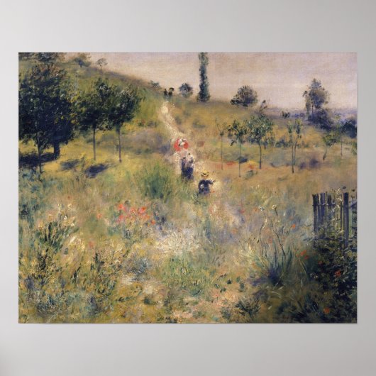Poster Pierre A Renoir | Le chemin à travers l'herbe long (Devant)