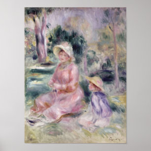 Poster Pierre A Renoir Madame Renoir et son fils Pierre