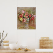 Poster Pierre A Renoir | Roses dans un vase Sevres (Cuisine)