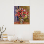 Poster Pierre A Renoir | Vase de tulipes et d'anémones (Cuisine)