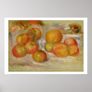 Poster Pierre A Renoir Vie continue avec les pommes