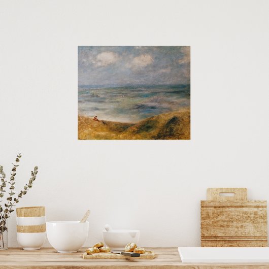 Poster Pierre A Renoir | Vue sur la mer, Guernesey (Cuisine)