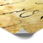 Poster Pierre arrière - plan de calligraphie (Coin)