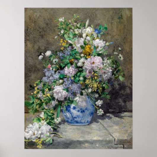 Poster Pierre-Auguste Renoir - Bouquet de printemps (Devant)