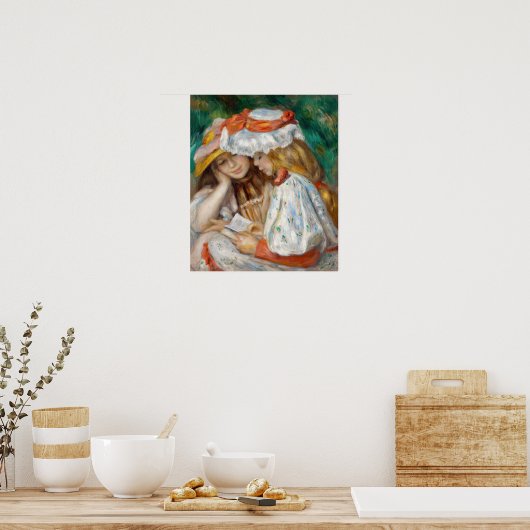 Poster Pierre-Auguste Renoir - Deux Filles Lecture (Cuisine)