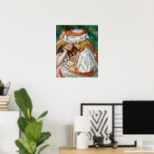 Poster Pierre-Auguste Renoir - Deux filles lisant (Bureau à domicile)