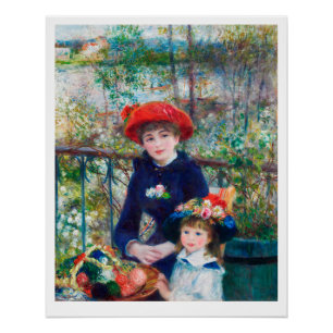 POSTER : PIERRE AUGUSTE RENOIR : DEUX SOEURS, 1881