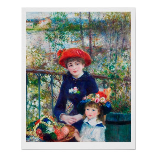 POSTER : PIERRE AUGUSTE RENOIR : DEUX SOEURS, 1881 (Devant)