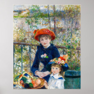 Poster Pierre-Auguste Renoir - Deux soeurs sur la terrass