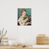 Poster Pierre-Auguste Renoir - Femme au chat (Cuisine)