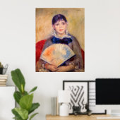 Poster Pierre-Auguste Renoir - Fille avec un ventilateur (Bureau à domicile)
