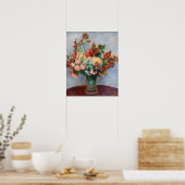Poster Pierre-Auguste Renoir - Fleurs dans un vase (Cuisine)