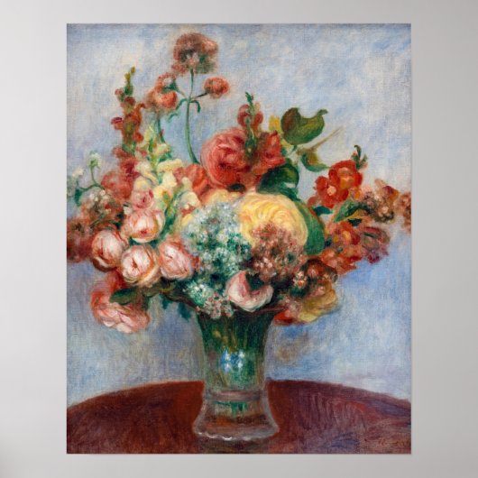 Poster Pierre-Auguste Renoir - Fleurs dans un vase (Devant)