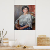 Poster Pierre-Auguste Renoir - Jeune Femme Assis (Cuisine)