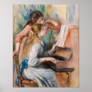 Poster Pierre Auguste Renoir - Jeunes Filles au Piano