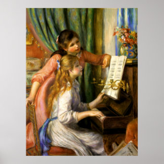 Poster Pierre-Auguste Renoir - Jeunes Filles au Piano