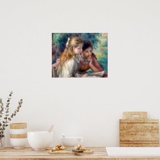 Poster Pierre-Auguste Renoir - Lecture (Cuisine)