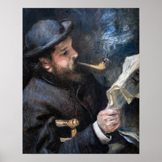Poster Pierre-Auguste Renoir - Lecture Claude Monet (Devant)