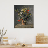 Poster Pierre Auguste Renoir Painting, Flowers In A Vase (Cuisine)