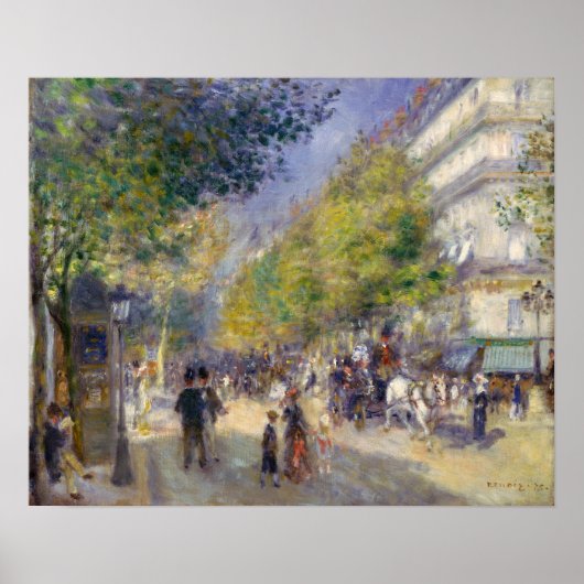 Poster Pierre-Auguste Renoir - Paris, Grands Boulevards (Devant)