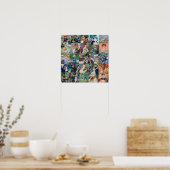 Poster Pierre-Auguste Renoir - Patchwork de chefs-d'œuvre (Cuisine)