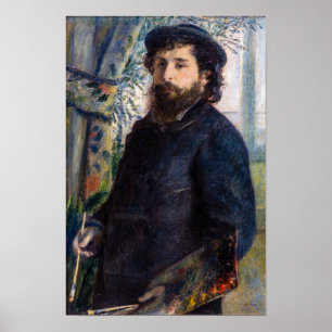 Poster Pierre Auguste Renoir - Portrait de Claude Monet