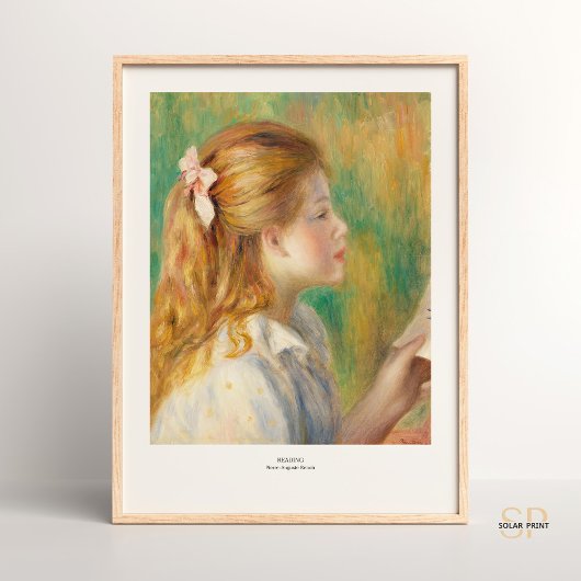Poster Pierre-Auguste Renoir Reading Art Imprimer Vintage