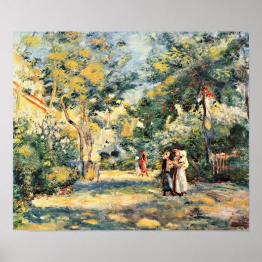 Poster Pierre-Auguste Renoir - Un jardin à Montmartre (Devant)