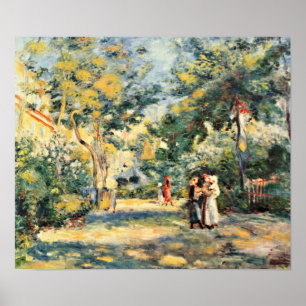 Poster Pierre-Auguste Renoir - un jardin dans Montmartre