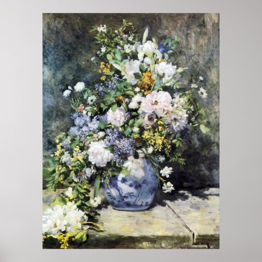 Poster Pierre-Auguste Renoir, Vase des fleurs (Devant)