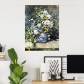 Poster Pierre-Auguste Renoir, Vase des fleurs (Bureau à domicile)