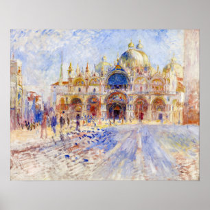 Poster Pierre-Auguste Renoir - Venise, Place Saint-Marc